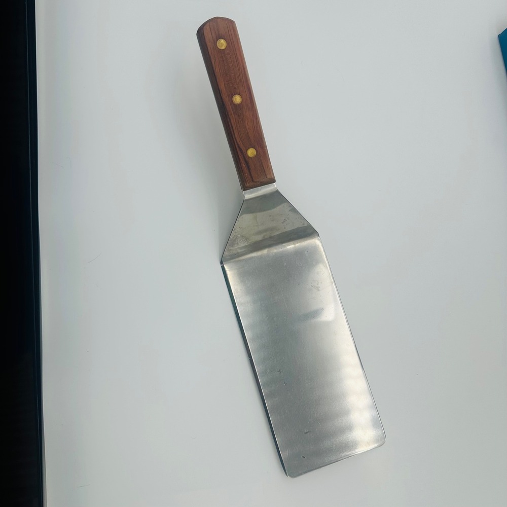 Dexter Large Stainless Steel Offset Spatula Turner Wood Handle Made in USA 16"